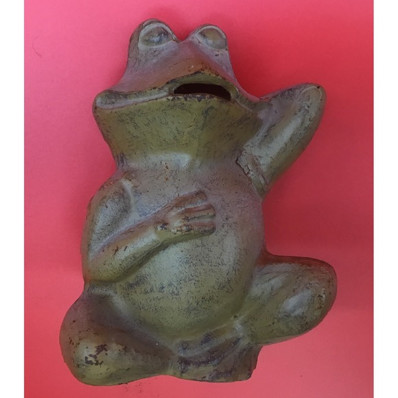 Other - Vintage Cast Iron Frog Bank, Sitting Pose